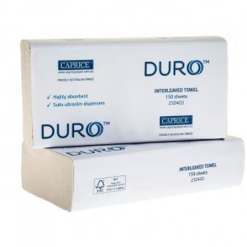 Duro Interleaved Towel 24cm x 23cm Carton of 16