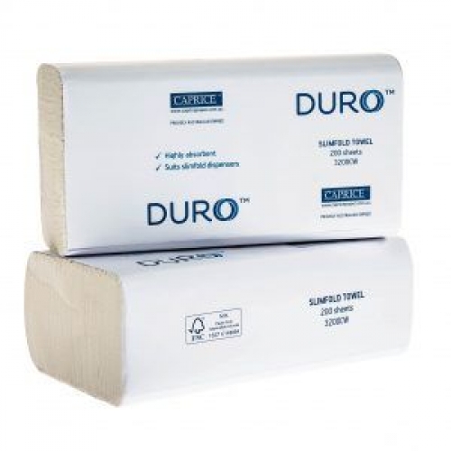 Duro Slimfold Interleaved Towel 23cm x 23cm Carton 16
