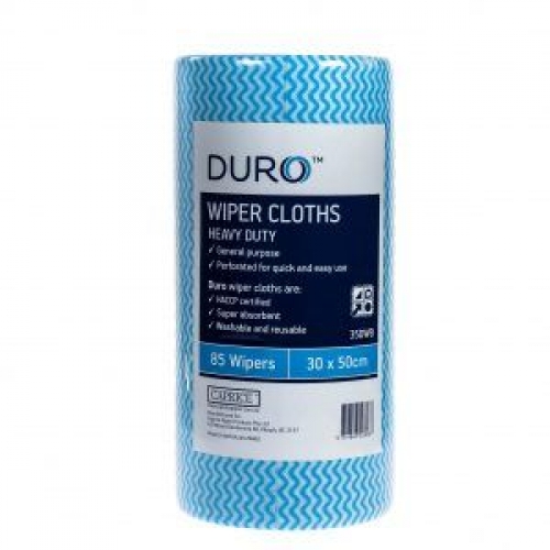 Duro Wiper Roll Heavy Duty Blue 50cm x 30cm Carton 4