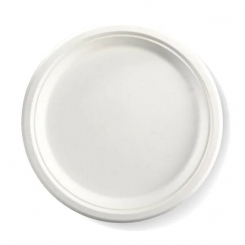 BioPak 25cm (10") round plate - white - Carton 500