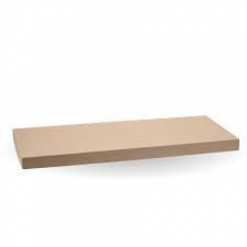 BioPak BioBoard Catering Tray Paper Lid - Large - FSC Mix - kraft - Carton 50