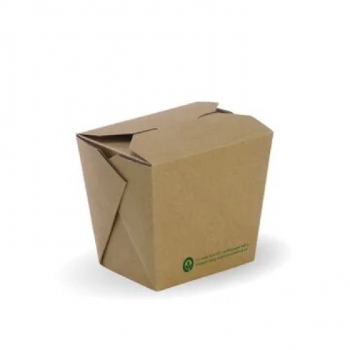 BioPak 480ml (16oz) noodle box - FSC Mix - printed kraft-look - Carton 500