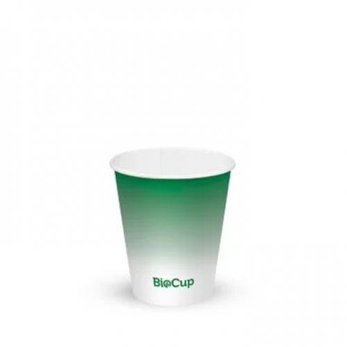 BioPak 200ml / 6oz (80mm) Cold Paper BioCups - green fade - Carton 1000