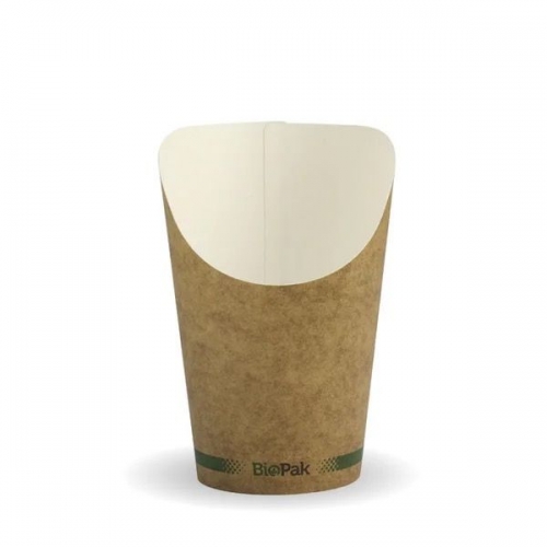 BioPak Small chip cup - FSC Mix - printed kraft-look - Carton 1000