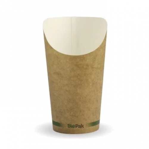 BioPak Medium chip cup - FSC Mix - printed kraft-look - Carton 1000