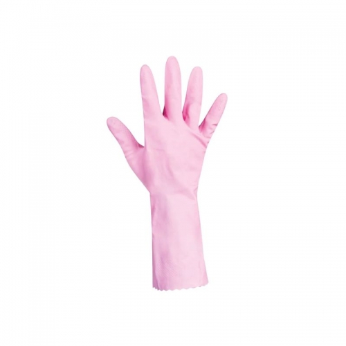 Silverlined Rubber Gloves, Pink, Honeycomb Grip - Carton/144 Pairs