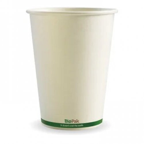 BioPak 950ml (32oz) bowl - white green stripe - Carton 500