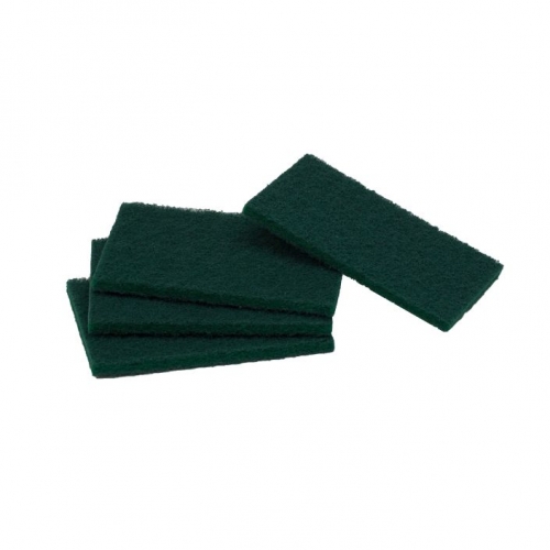 Regular Duty Scour Pads, Green - 100mm x 150mm x 10mm - Carton/100