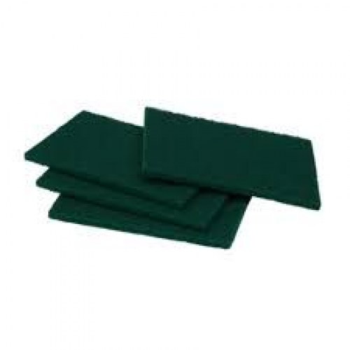 Regular Duty Scour Pads, Green - 230mm x 150mm x 10mm - Carton/100