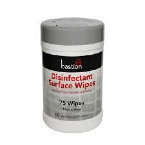 Disinfectant Surface Wipes, 75 Sheets, 42cm x 14cm - Carton/12 Canisters