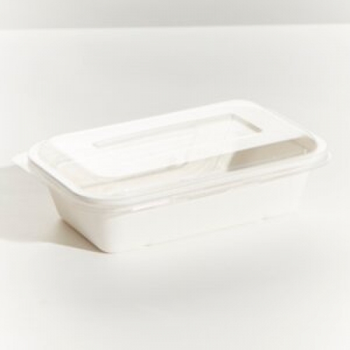 RPET Clear Lid to suit Sugarcane Rectangular Container (750/1000/1300ml) CTN 500
