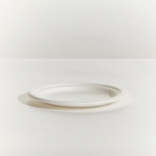 Sugarcane 7" Round Plate - Plain White CTN 1000
