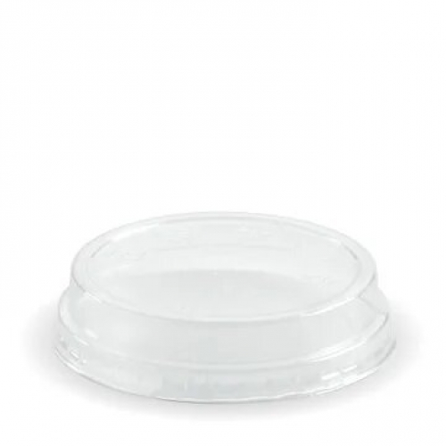 BioPak 60-280ml cup dome lid with no hole - clear - Carton 2000
