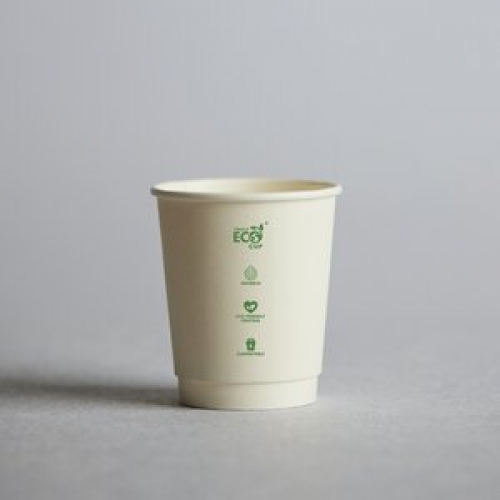 8OZ UNI (90MM) TRULY ECO DOUBLE WALL WHITE CUP CTN 500