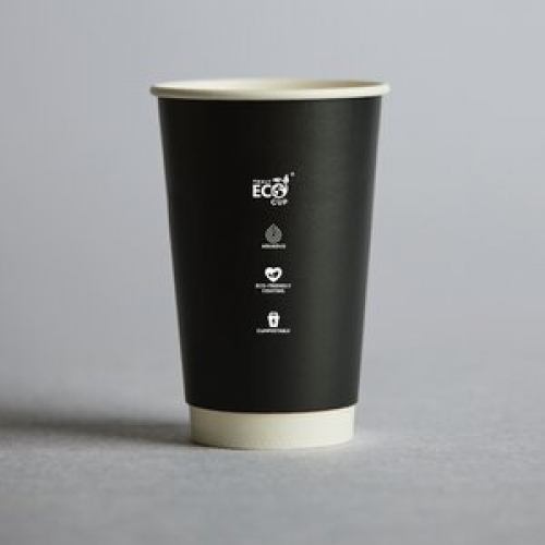 16OZ TRULY ECO DOUBLE WALL BLACK CUP CTN 500