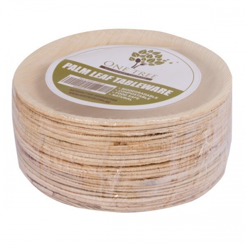 ONE TREE PALM LEAF ECO PLATE - ROUND FLAT 150MM - PACK 25