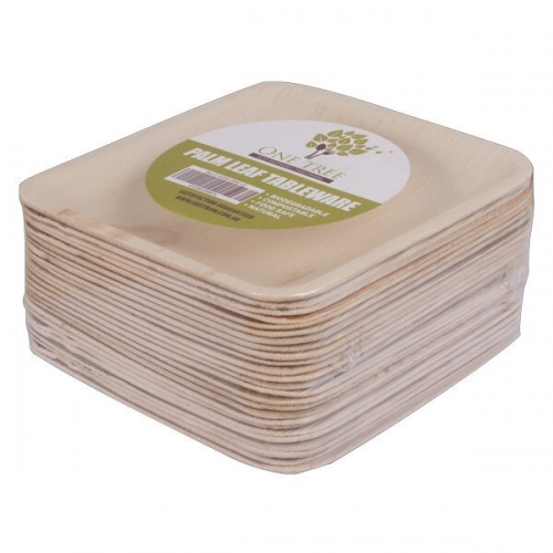 ONE TREE PALM LEAF ECO PLATE - SQUARE FLAT 150 - PACK 25