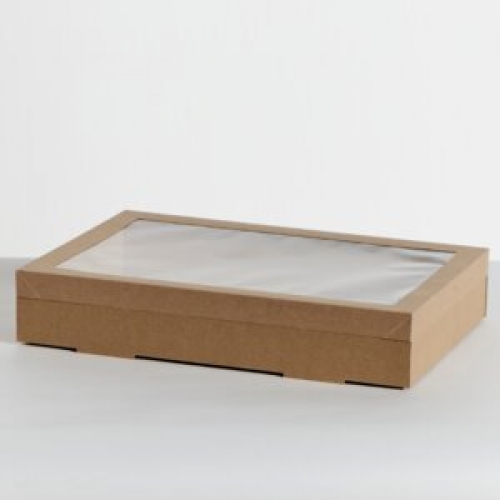 PAPER CATERING TRAY 4 LID CTN 50