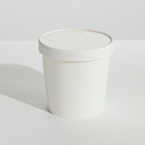 26OZ FOOD CONTAINER AND LID COMBO WHITE CTN 250