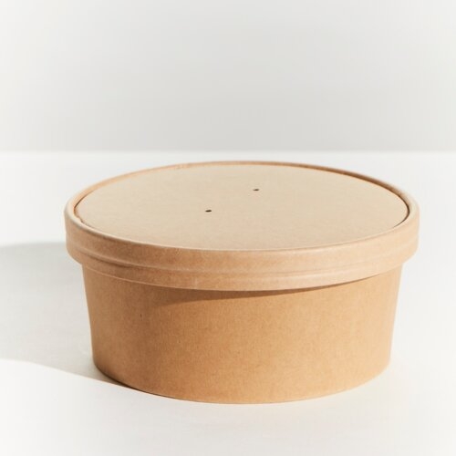 Vented kraft lid to suit supa bowl (500/750/1000ml) CTN 250