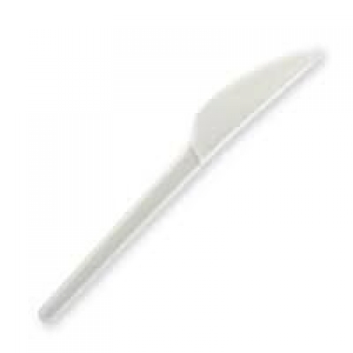 BioPak 15cm (6") PLA knife - white - Carton 1000