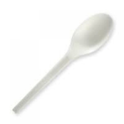 BioPak 15cm (6") PLA spoon - white - Carton 1000