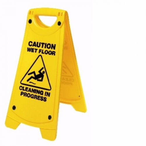 SIGN A FRAME WARNING WET/FLOOR-CLEAN IN PROGRESS
