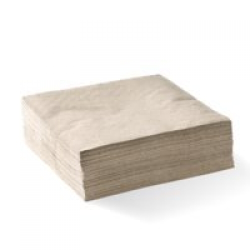 BioPak 2-ply 1/4 fold corner embossed dinner napkin - FSC Mix-natural - Ctn 1000