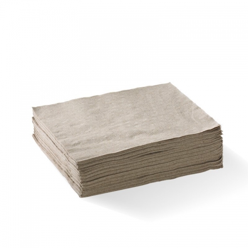 BioPak 1-ply 1/8 fold lunch napkin - FSC Mix - natural - Carton 3000