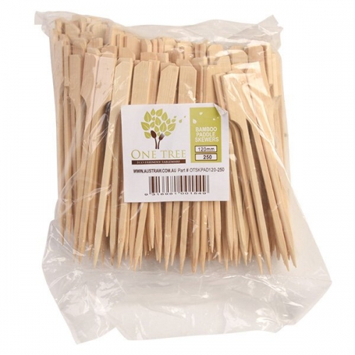 ONE TREE BAMBOO PADDLE SKEWER - 120MM - PACK 250 - FSC 100%