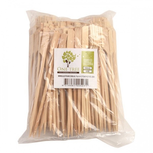 ONE TREE BAMBOO PADDLE SKEWER - 150MM - PACK 250 FSC 100%