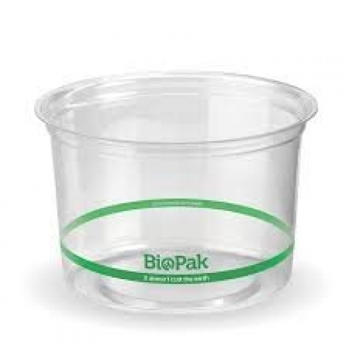BioPak 500ml bowl - 121mm - clear - Carton 500