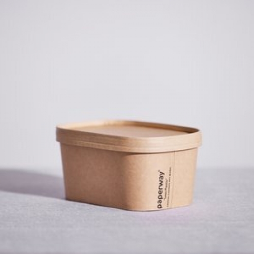 KRAFT PP Paper lid to suit Paperway rectangular containers CTN 300