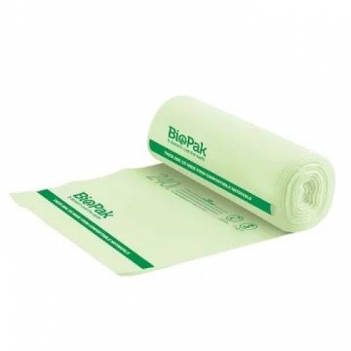 BioPak 240L bin liner - 1390x1130mm - 0.023mm - 12x12 - green - Carton 144