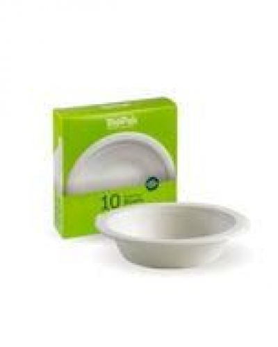 BioPak 16oz bowl- 10pk - white - Carton 40