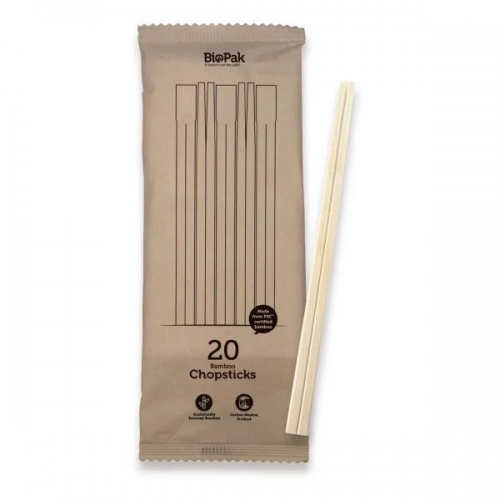 BioPak 21cm chopsticks - 50pk - wood - Carton 160