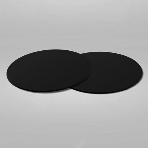 WOBBLY BOOT DRINK COASTER- ROUND - PLAIN BLACK - PACK 250